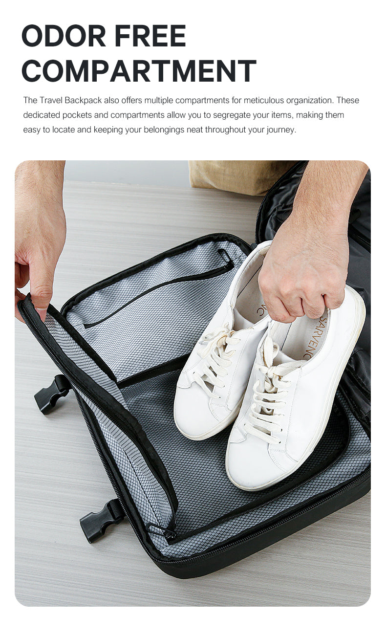 Bange Prime Vacuum Compartment Travel Laptop Backpack (15.6)