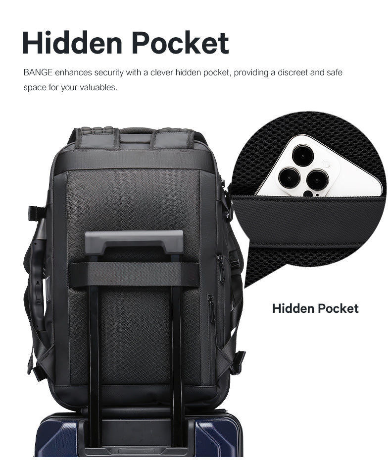 Bange Prime Vacuum Compartment Travel Laptop Backpack (15.6)
