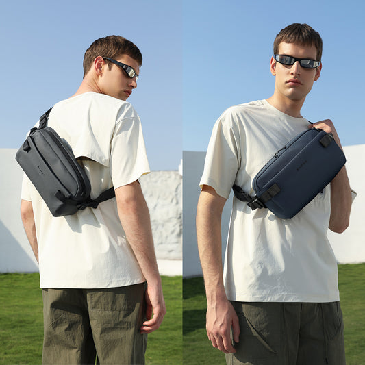 BANGE Spike Sling Bag Men's Multi Compartment Water-Resistant