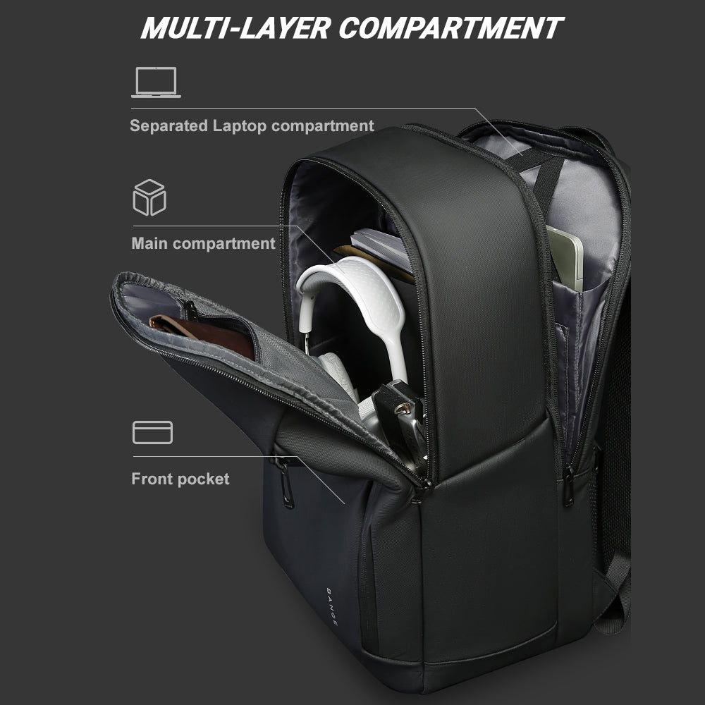 Bange Pyro Laptop Backpack Multi Compartment Water Resistant (15.6'')