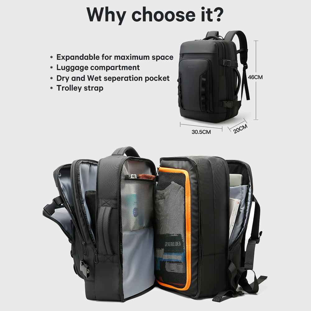 BANGE Magnus Multi Compartment Big Capacity Water Resistant Hiking Travel Business Laptop Backpack电脑包