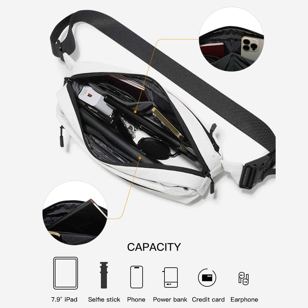 BANGE Revon Sling Bag Men's Multi Compartment Water-Resistant