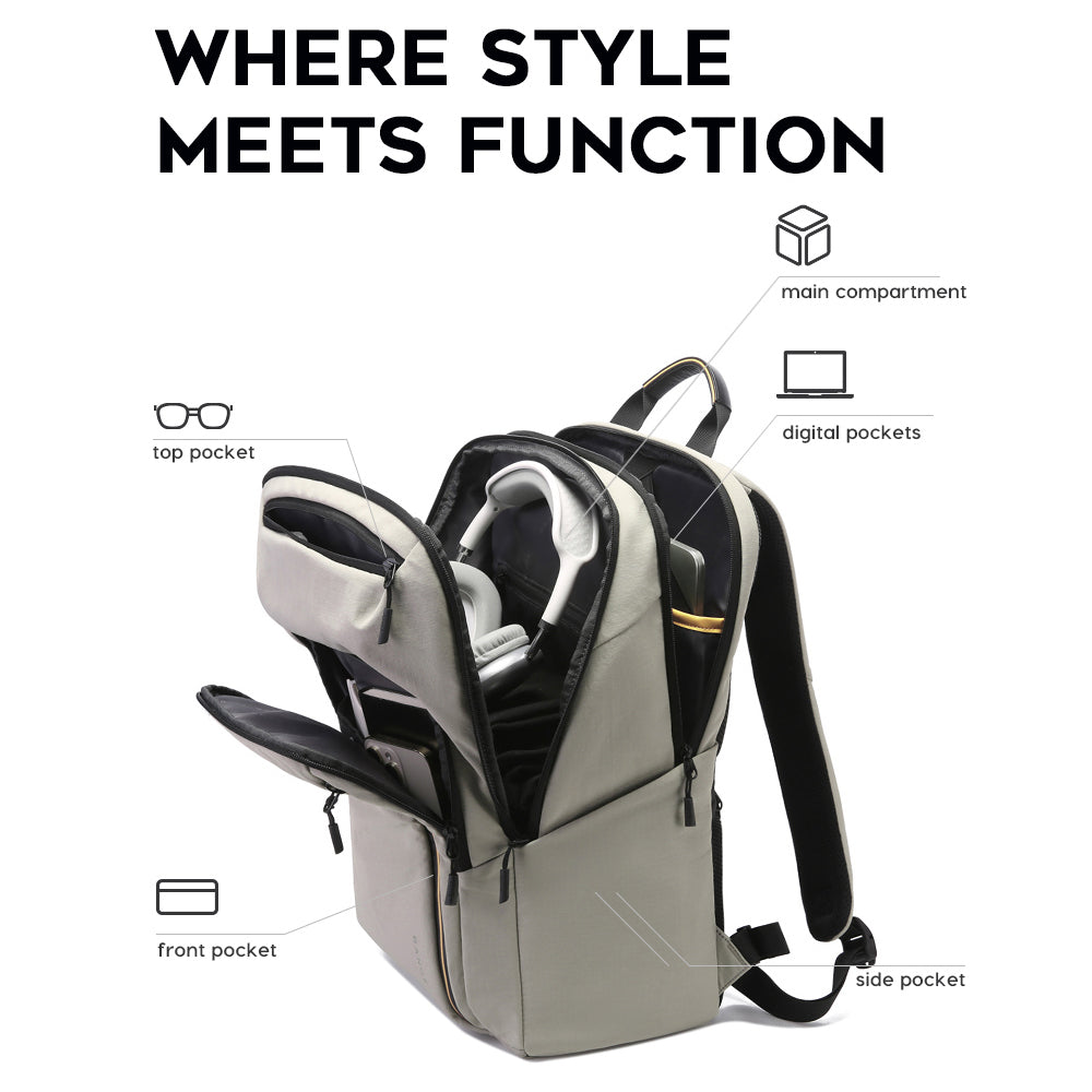 BANGE Riven Laptop Backpack Multi-Compartment Water Resistant (15.6")