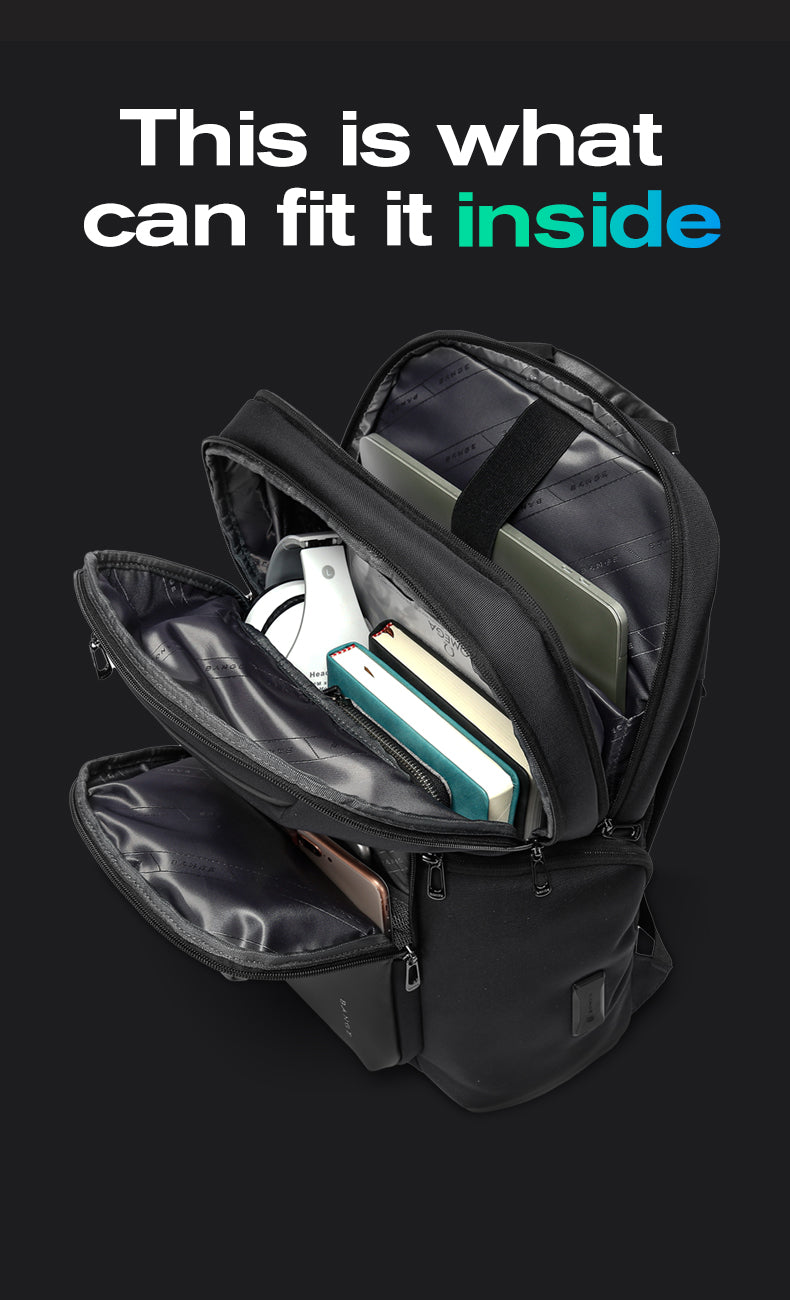 Bange Raven Laptop Backpack Multi-Compartment Water Resistant (15.6”) Fashion Beg Laptop College Backpack