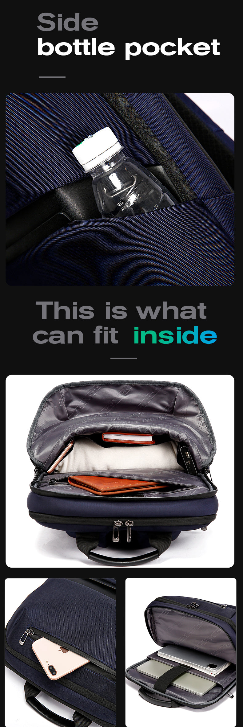 Bange Scout Laptop Backpack Multi-Compartment Water Resistant (15.6”) Fashion Beg Laptop College Backpack