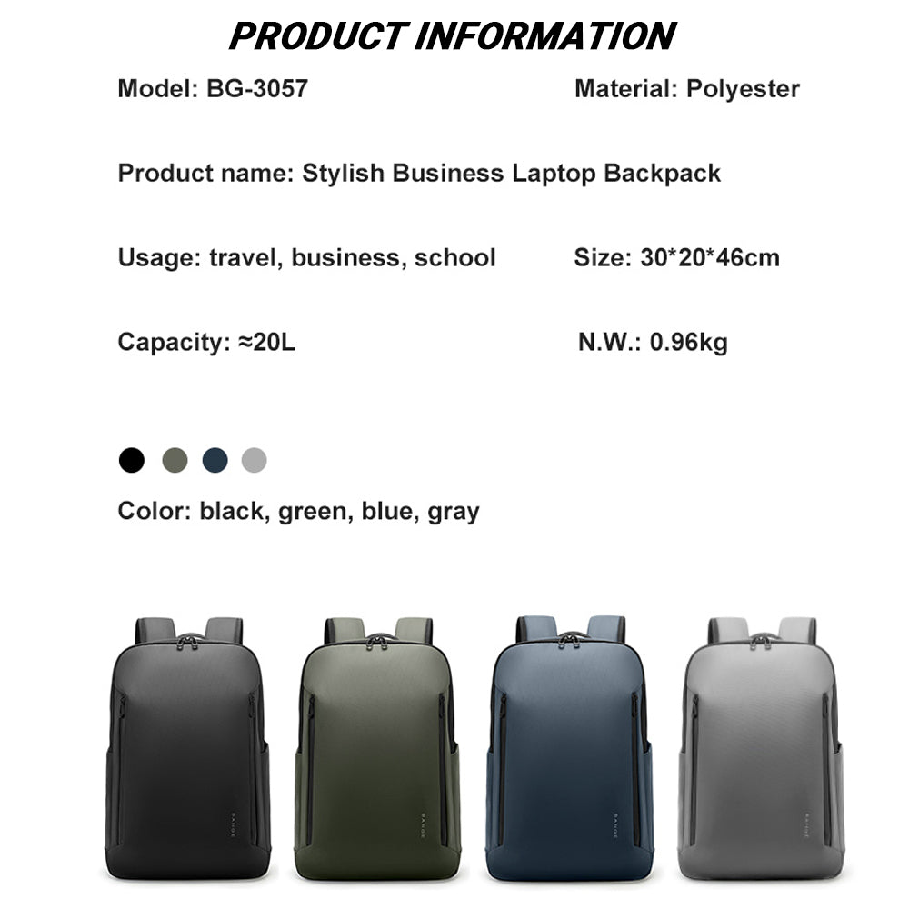 Bange Pyro Laptop Backpack Multi Compartment Water Resistant (15.6'')