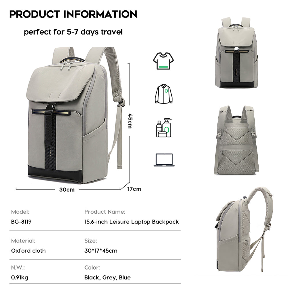 BANGE Nexis Laptop Backpack Multi-Compartment Water Resistant (15.6")