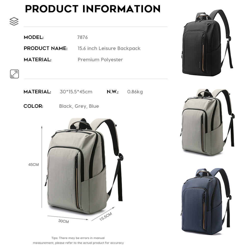 BANGE Riven Laptop Backpack Multi-Compartment Water Resistant (15.6")