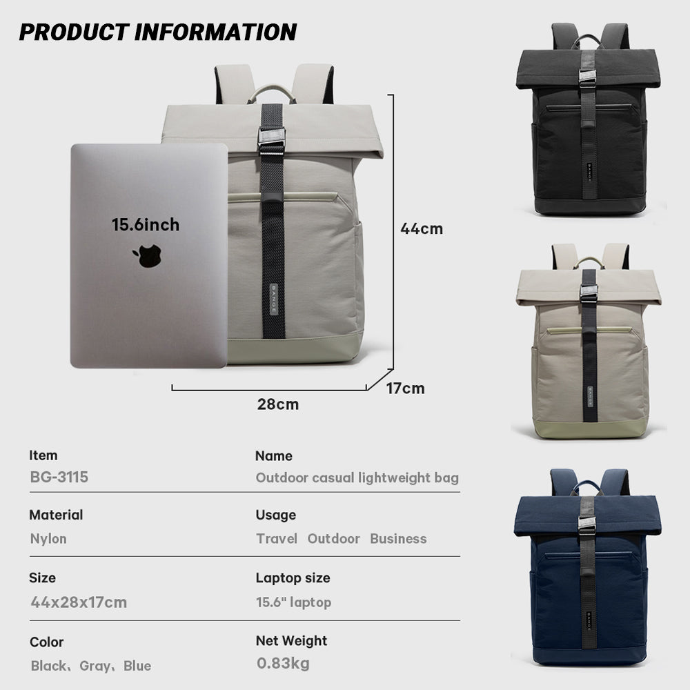 BANGE Neris Laptop Backpack Multi-Compartment Water Resistant (15.6")