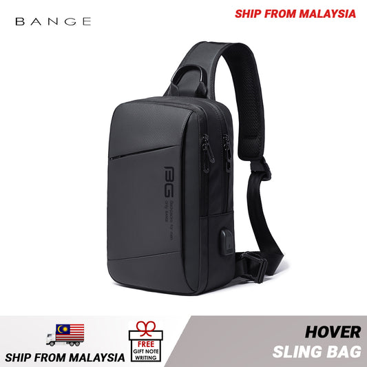 Bange Hover Multi Compartment Light Travel Sling Bag with USB Charging Port
