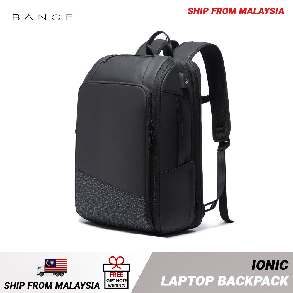 backpack with hidden laptop compartment Bange Ionic USB Bottle Expandable Multi Compartment Big Capacity Hidde – Bange Official Store