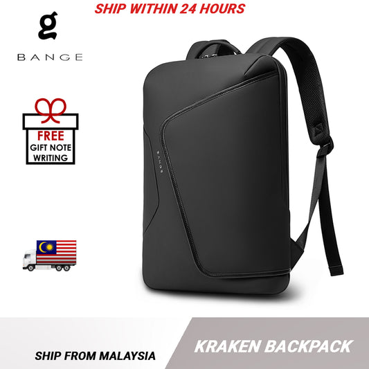 Bange Kraken Laptop Backpack Multi-Compartment Water Resistant (15.6”) Fashion Beg Laptop College Backpack 电脑包