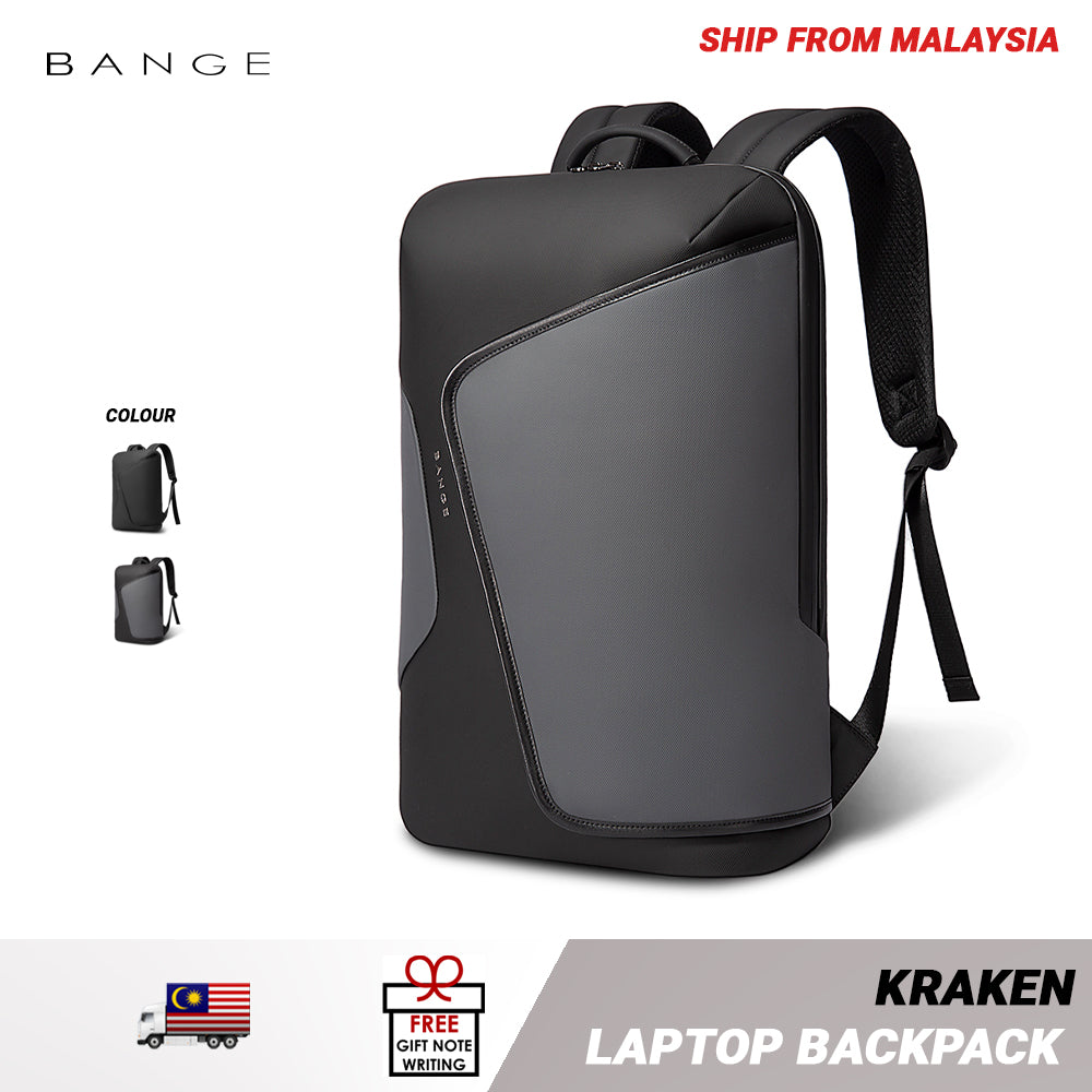 Bange Kraken Laptop Backpack Multi-Compartment Water Resistant (15.6”) Fashion Beg Laptop College Backpack 电脑包