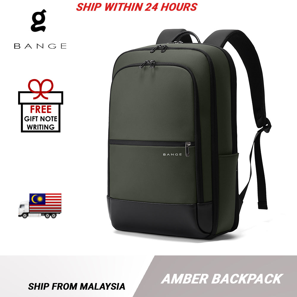 Bange Amber Laptop Backpack Multi-Compartment Water Resistant (15.6”) Fashion Beg Laptop Business Backpack