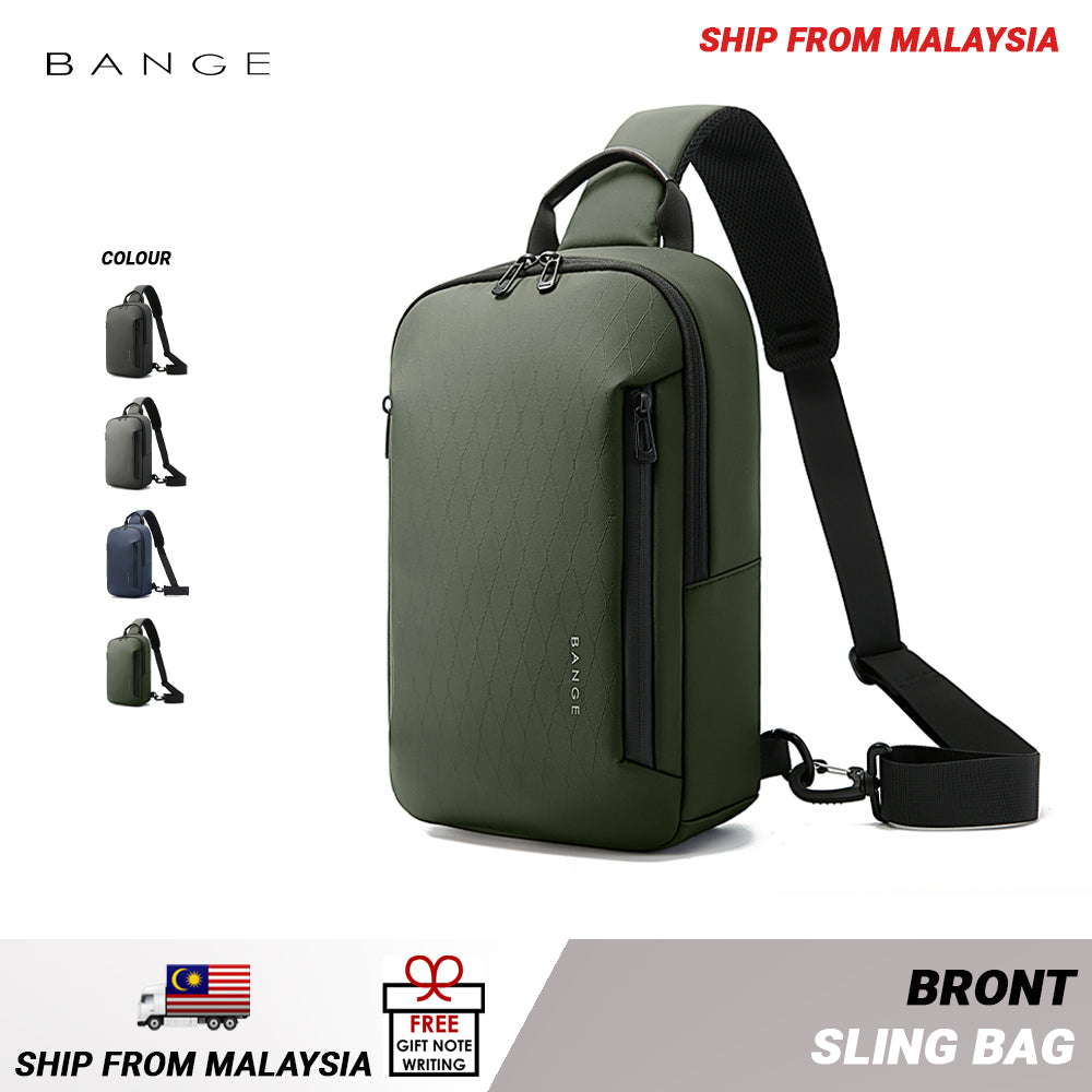 BANGE Bront Sling Bag Men's Multi Compartment Water-Resistant