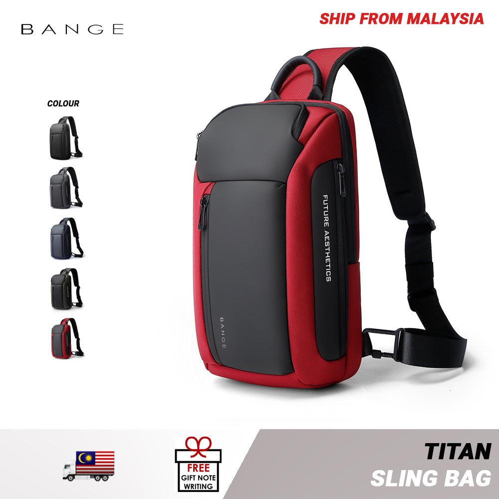 Bange Titan Sling Bag (11inch iPad) Water-Resistant and Multi Compartment Crossbody Men's Bag Fashion Chest Pack
