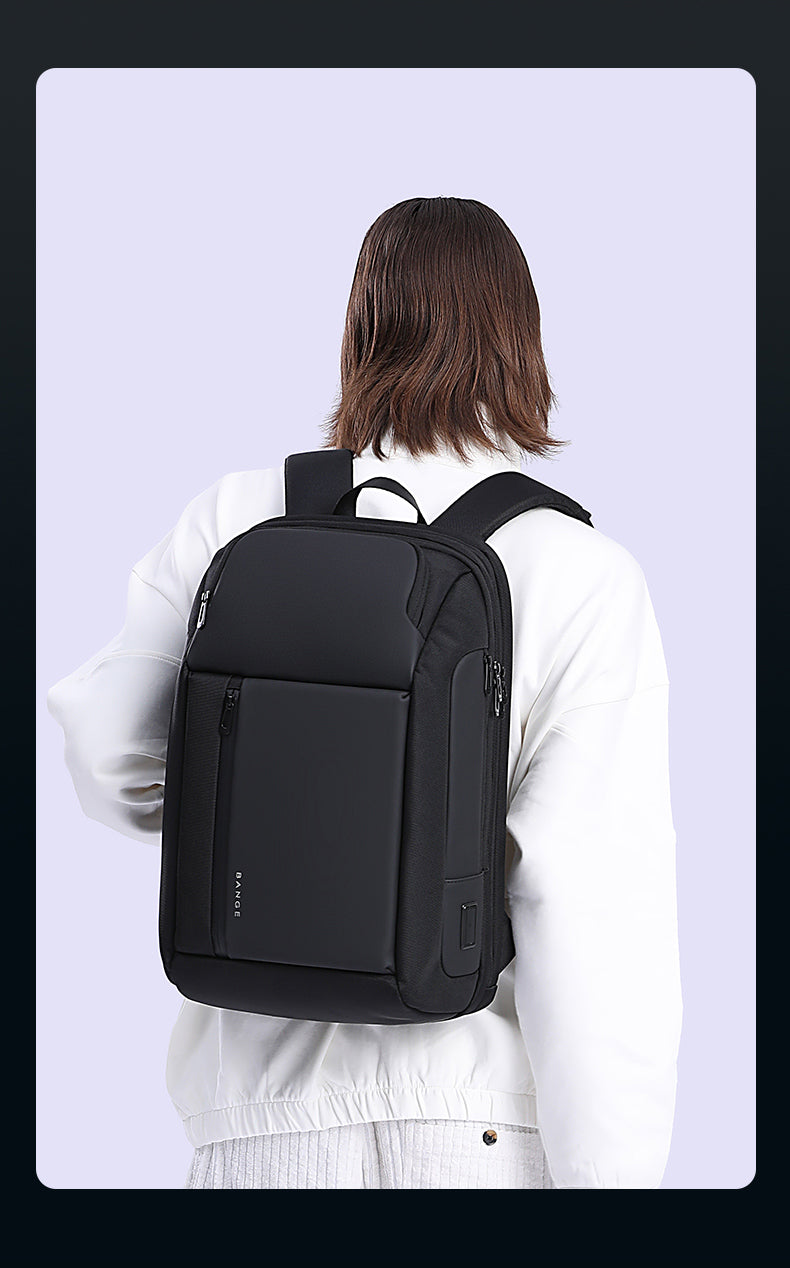 Bange Titan Laptop Backpack Water-Resistant and Multi Compartment USB Charging Business Professional Travel (15.6")