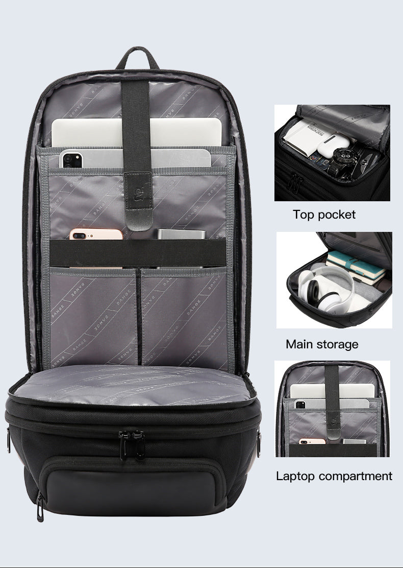 Bange Titan Laptop Backpack Water-Resistant and Multi Compartment USB Charging Business Professional Travel (15.6")