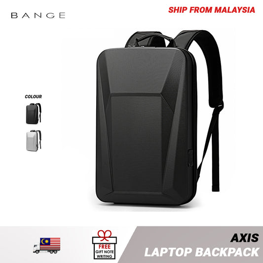 Bange Axis Hard Cover Laptop Backpack Multi-Compartment Water Resistant (15.6”) Fashion Beg Laptop College Backpack 电脑包
