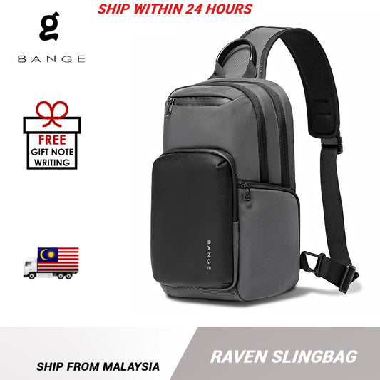 Bange Raven Sling Bag Shoulder Bag Crossbody Bag Men’s Bag Multi Compartment Water-Resistant Fit 11inch Ipad