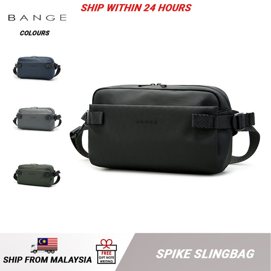 BANGE Spike Sling Bag Men's Multi Compartment Water-Resistant