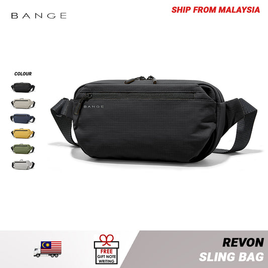 BANGE Revon Sling Bag Men's Multi Compartment Water-Resistant