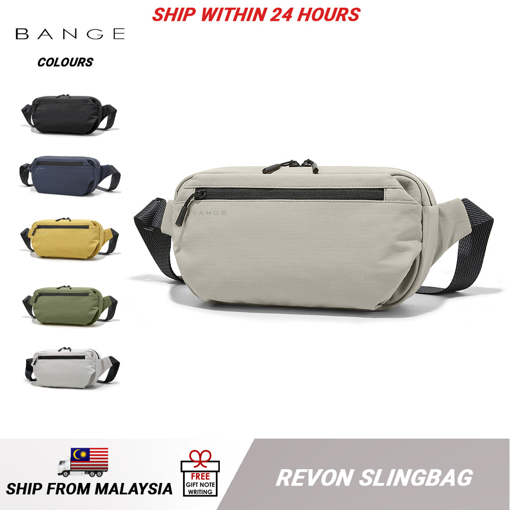 BANGE Revon Sling Bag Men's Multi Compartment Water-Resistant