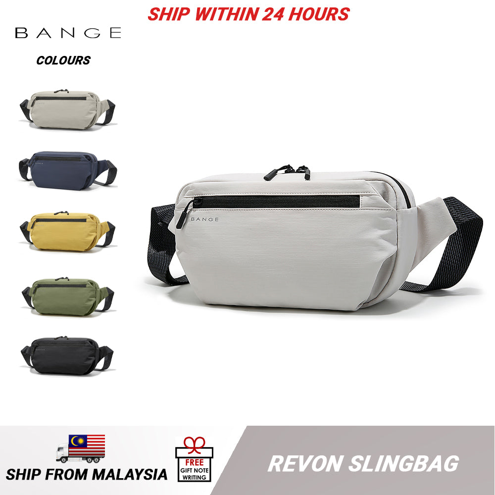 BANGE Revon Sling Bag Men's Multi Compartment Water-Resistant