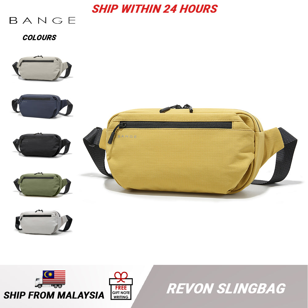 BANGE Revon Sling Bag Men's Multi Compartment Water-Resistant