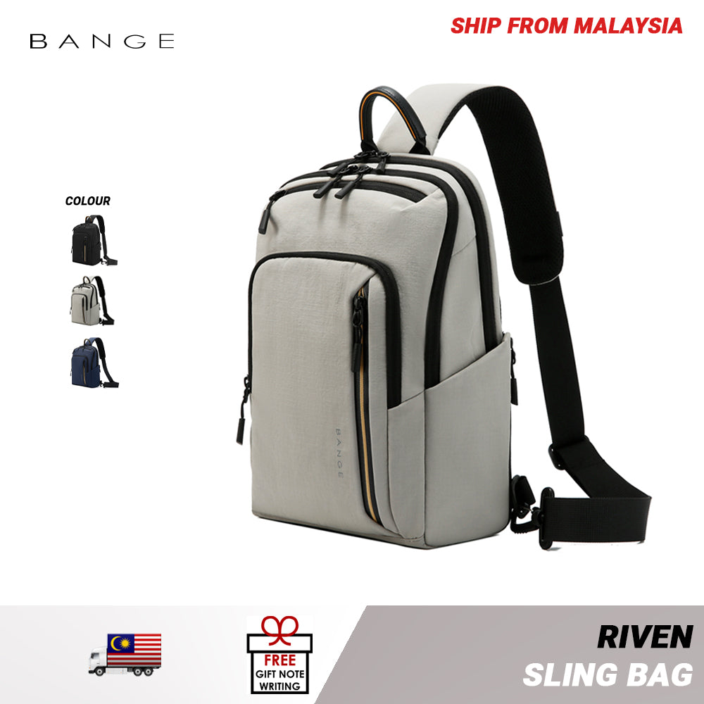 BANGE Riven Sling Bag Men's Multi Compartment Water-Resistant