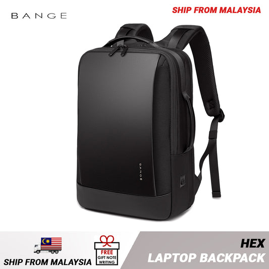 Bange Hex Water Resistant USB Multi Compartment Big Capacity Business Hidden Card Pocket Travel Laptop Backpack