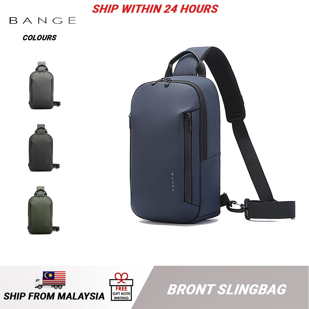 BANGE Bront Sling Bag Men's Multi Compartment Water-Resistant