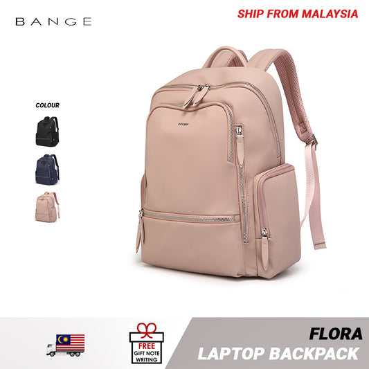 BANGE Flora Laptop Backpack Water Resistant Multi Compartment Beg Komputer Riba Beg Sekolah (14/15.6‘’)