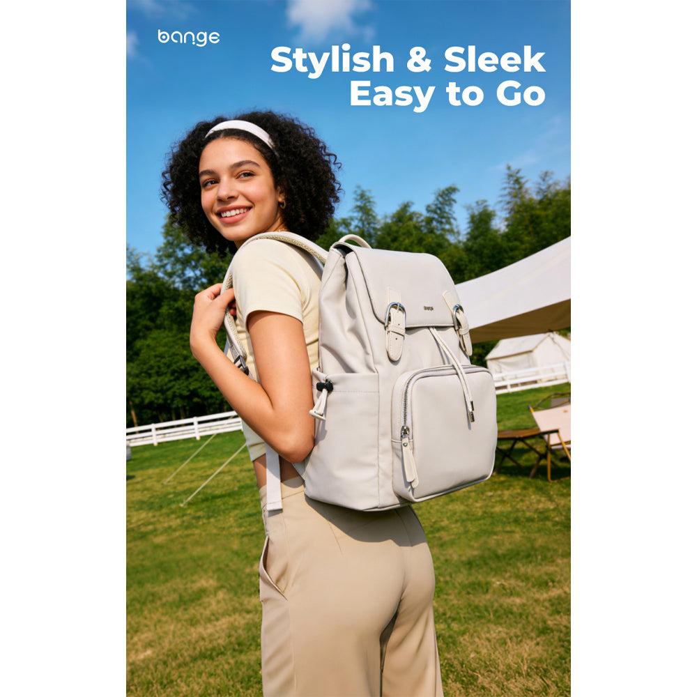 BANGE Bloom Laptop Backpack Water Resistant Multi Compartment Beg Komputer Riba Beg Sekolah (14‘’)