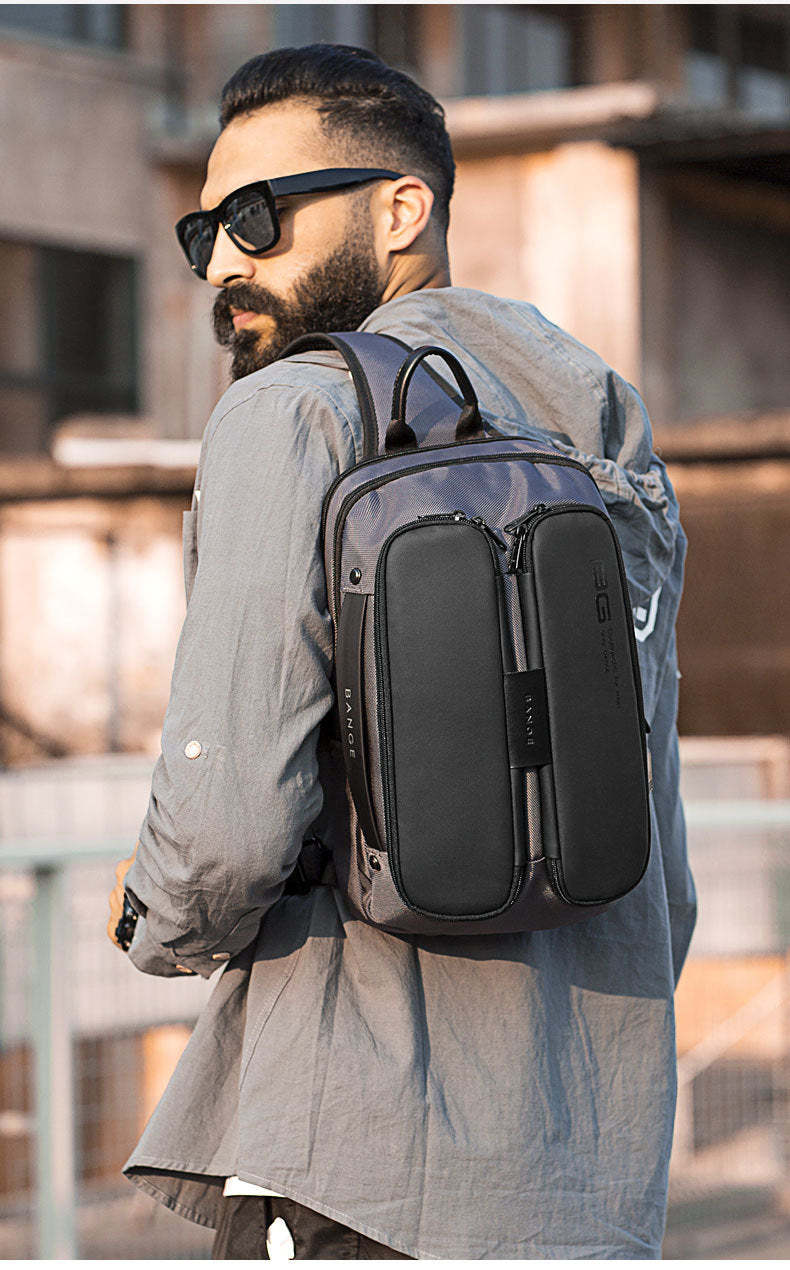 Bange Rogue Large Capacity Multi Compartment Travel Business Men Sling bag with USB Charging Port