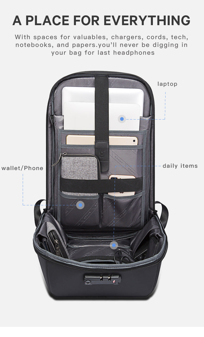 Bange Scorch 15.6inch Business Multi Compartment Stylish Antitheft Laptop Backpack with USB Charging Port
