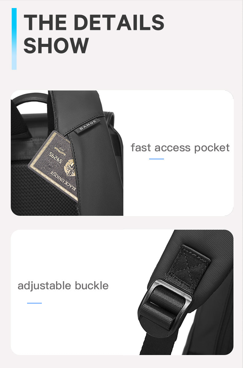 Bange Scorch 15.6inch Business Multi Compartment Stylish Antitheft Laptop Backpack with USB Charging Port