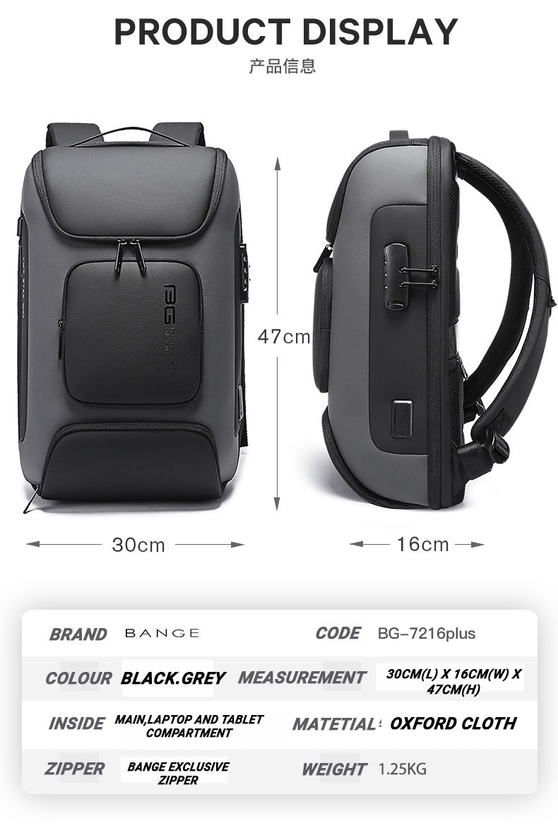 Bange Rambo Plus Anti-Theft Laptop Backpack (15.6)