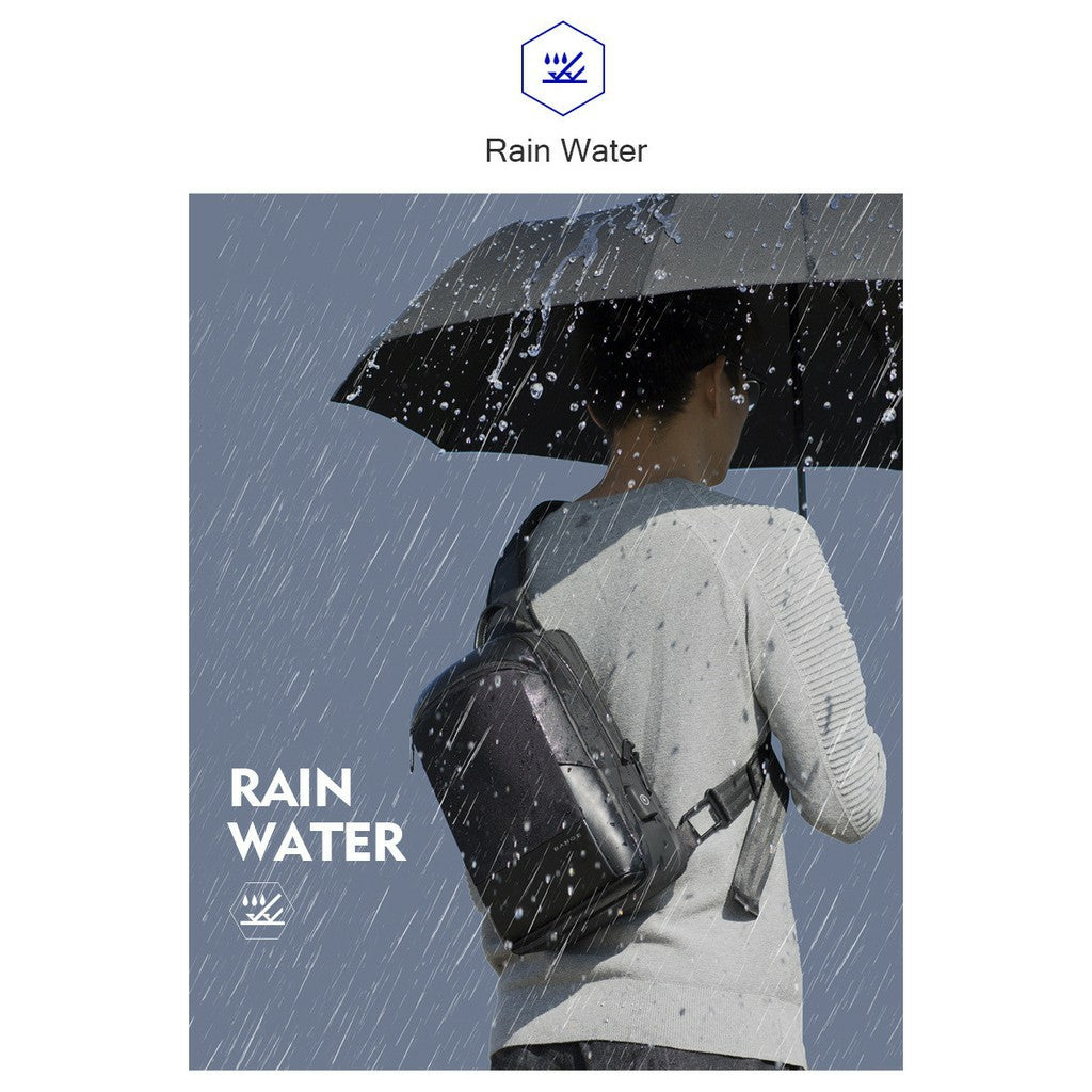 Bange Luxray Light Big Capacity Multi Compartment Card Pocket Water Resistant Anti Theft Sling Bag with USB Charging Port