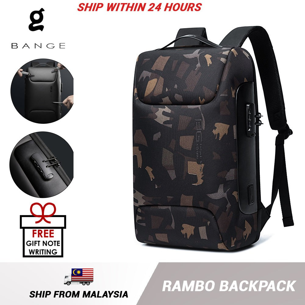 Bange Rambo 15.6inch Business Multi Compartment Water Resistant Laptop Backpack