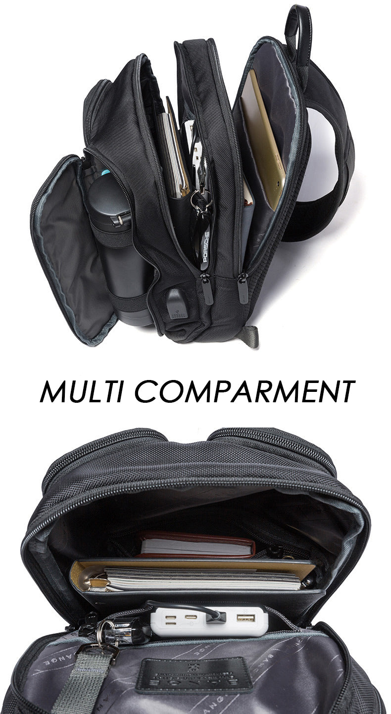 Bange Rogue Large Capacity Multi Compartment Travel Business Men Sling bag with USB Charging Port