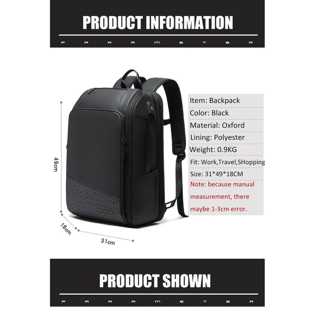 Bange Ionic Travel Laptop Backpack (15.6)