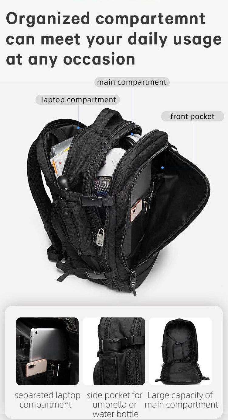 Bange Canon Laptop Backpack 15.6inch Multi Compartment Big Capacity Dry Wet Separation Waterproof Travel Bag