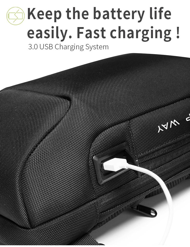 Bange Rambo Multi Compartment Water-Resistant Sling Bag