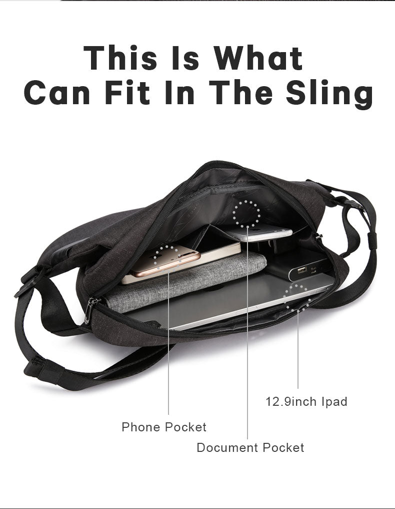Bange Ares Multi Compartment Travel Water-Resistant Sling Bag