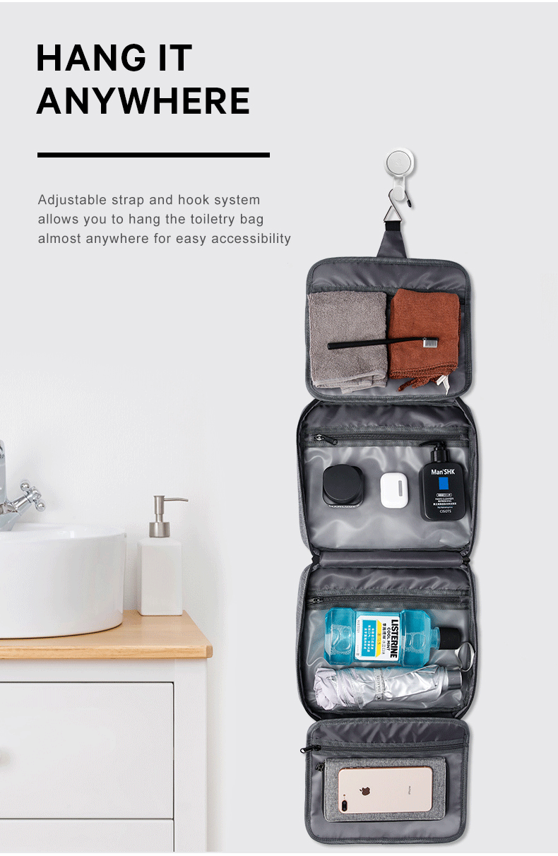 Bange Toiletry Plus Travel Pouch Hanging Large Volume Waterproof Storage Bag Pouch Bag Travel Bag Make Up Pouch