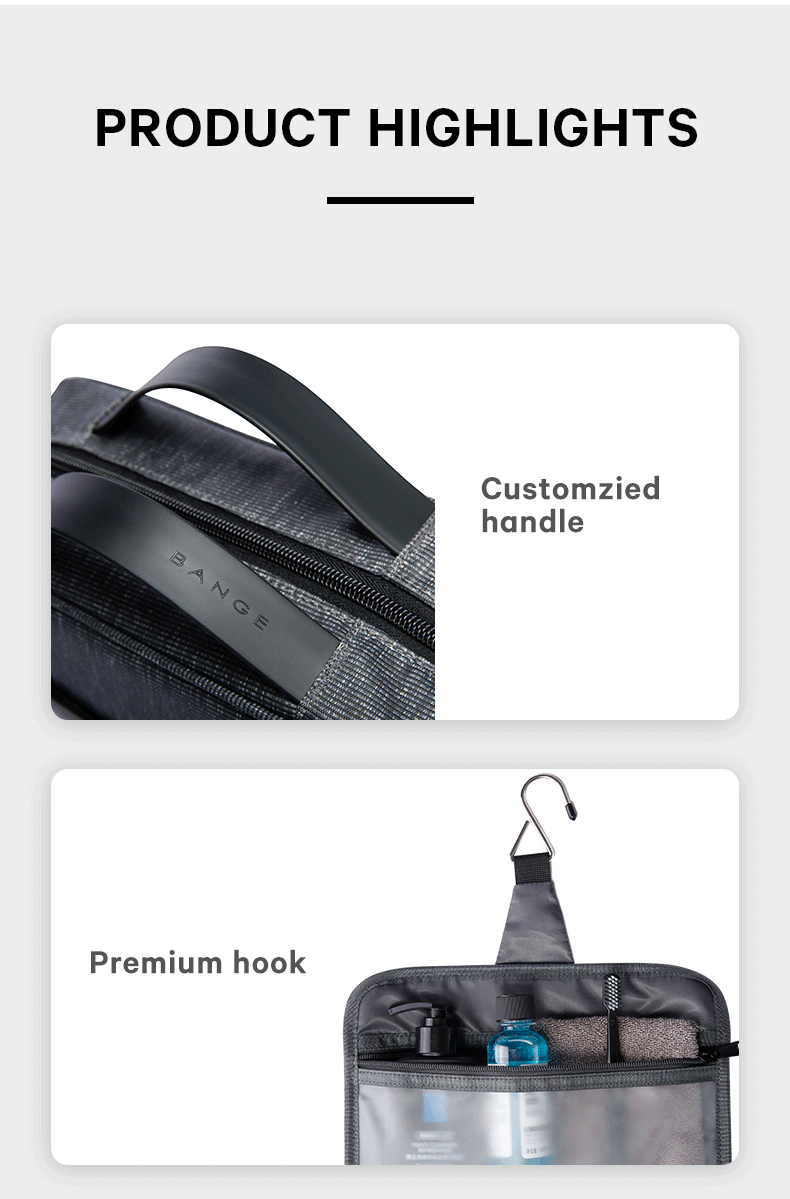 Bange Toiletry Plus Travel Pouch Hanging Large Volume Waterproof Storage Bag Pouch Bag Travel Bag Make Up Pouch