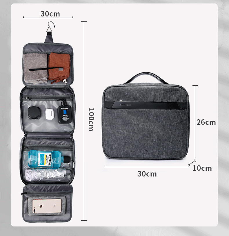 Bange Toiletry Plus Travel Pouch Hanging Large Volume Waterproof Storage Bag Pouch Bag Travel Bag Make Up Pouch