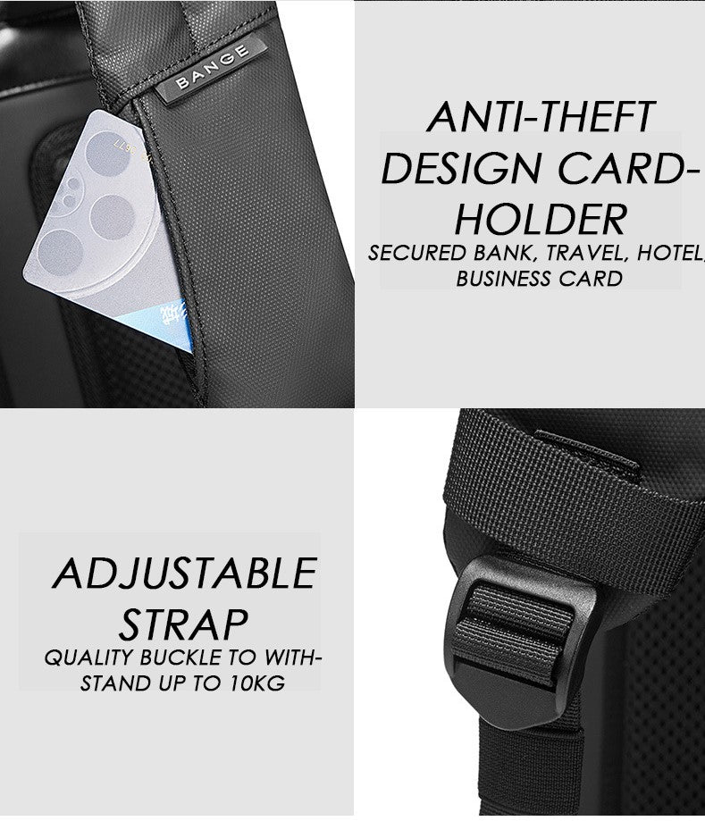 Bange X-Shield 15.6inch College Business Multi Compartment Water Resistant Laptop Backpack