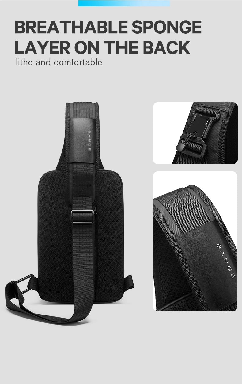Bange Wolux Multi Compartment Water-Resistant Sling Bag